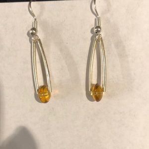 Silver and gold earrings